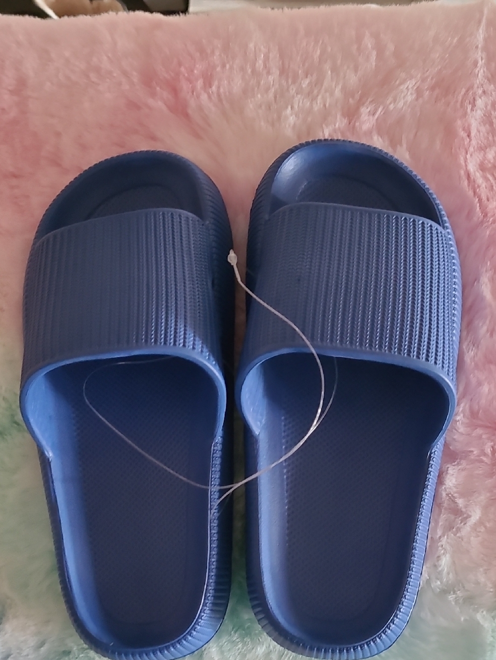 Blue Women's Slide Sandals - Casual Pool & Beach Slides